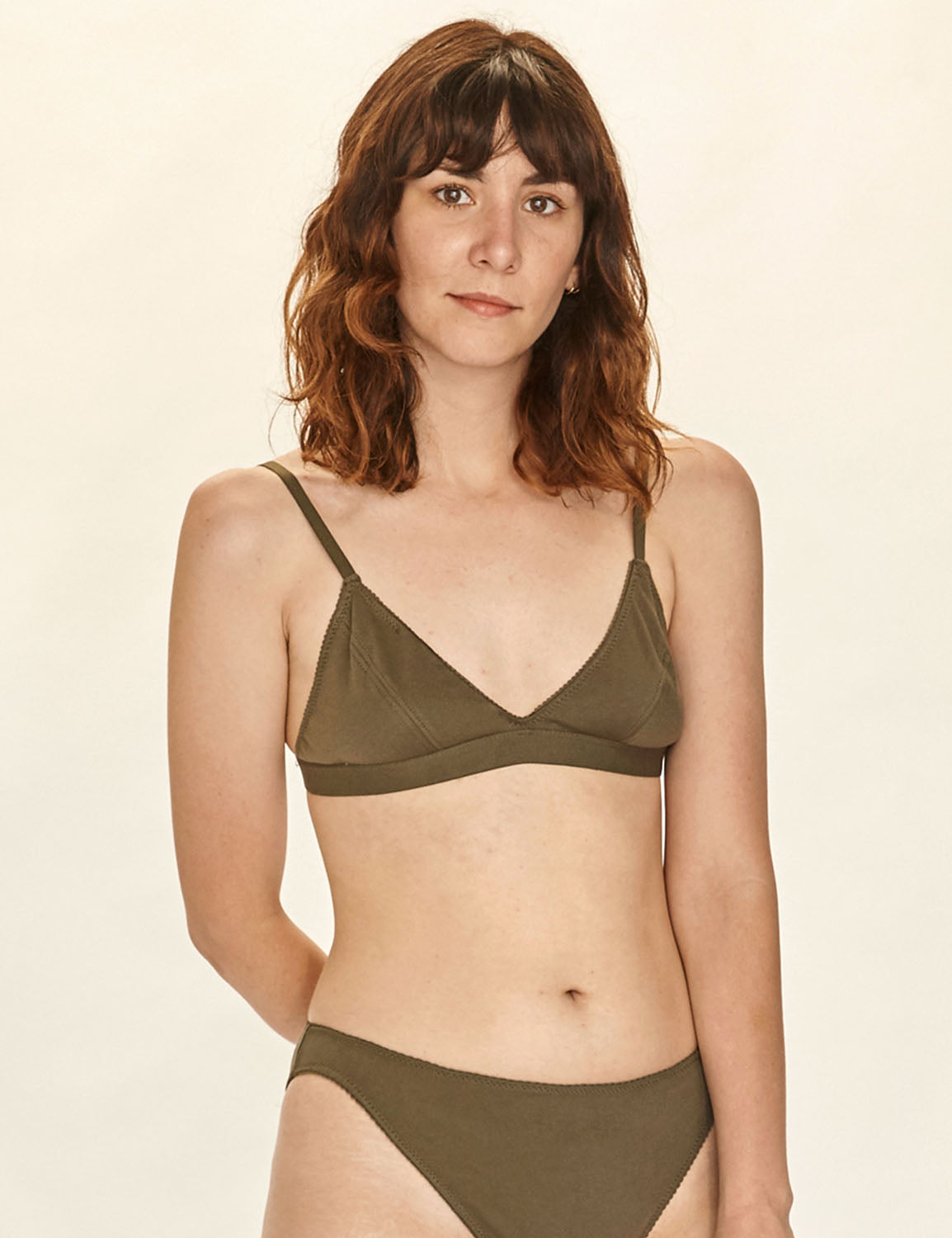 Triangle Bra - Olive – THE GREAT UNDRESSED